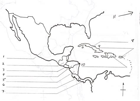 Blank Map Central America And Caribbean Sketch Coloring Page Caribbean ...