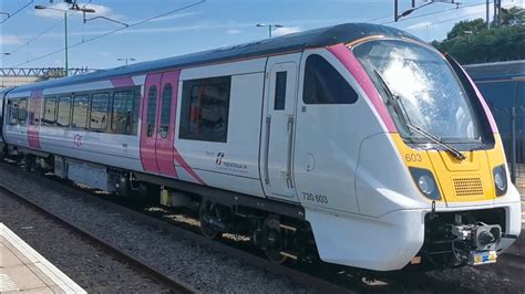 C2C Class 720 720603 Aventra EMU Arrives & Departs Milton Keynes ...