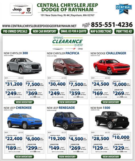 Central Chrysler Jeep Dodge of Raynham - Boston.com New Car Deals