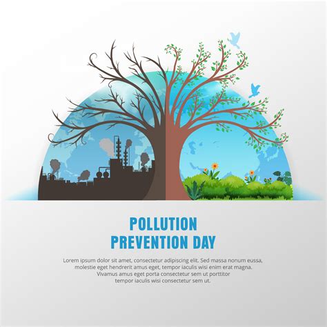 National pollution control day design background vector. World pollution prevention day design ...