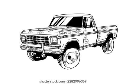 Old Car Transportation Ink Sketch Drawing Stock Vector (Royalty Free) 2282996369 | Shutterstock