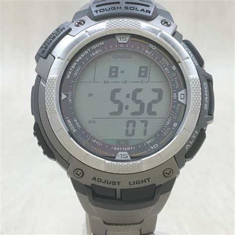 [Used] CASIO PRO TREK / TRIPLE SENSOR / Solar watch / Stainless steel / SLV / PRG-80T [Clothing ...