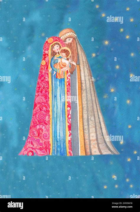 Christmas Nativity scene. Jesus, Mary, Joseph Stock Photo - Alamy