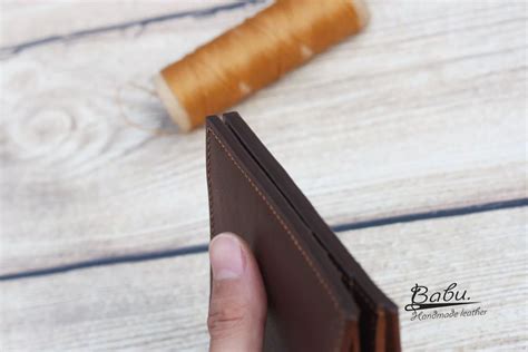 Leather wallet from Pull up waxed leather WL061 – Babu Handmade Leather