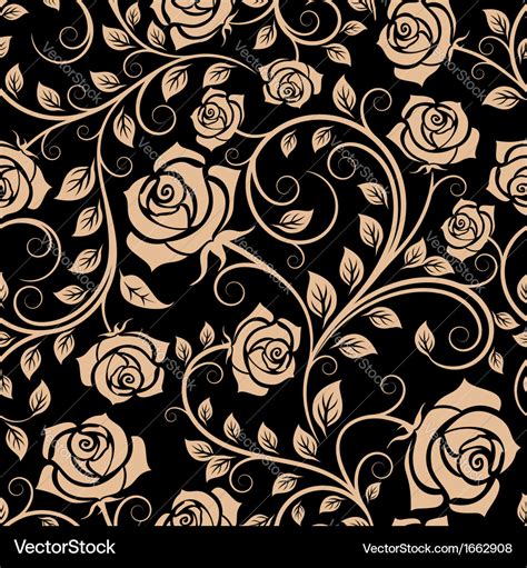 Seamless pattern with rose flowers Royalty Free Vector Image