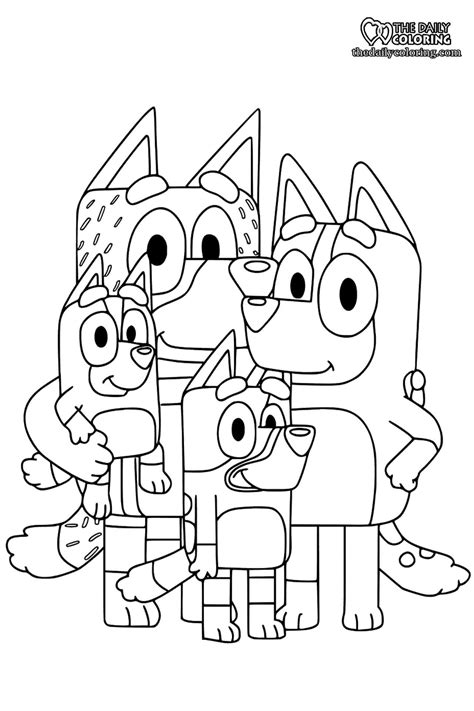 Bluey Coloring Pages : bluey