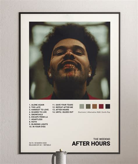 The Weeknd - After Hours Album Cover Poster | Architeg Prints