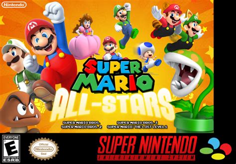 Super Mario All-Stars SNES Box Art Cover by Spoon