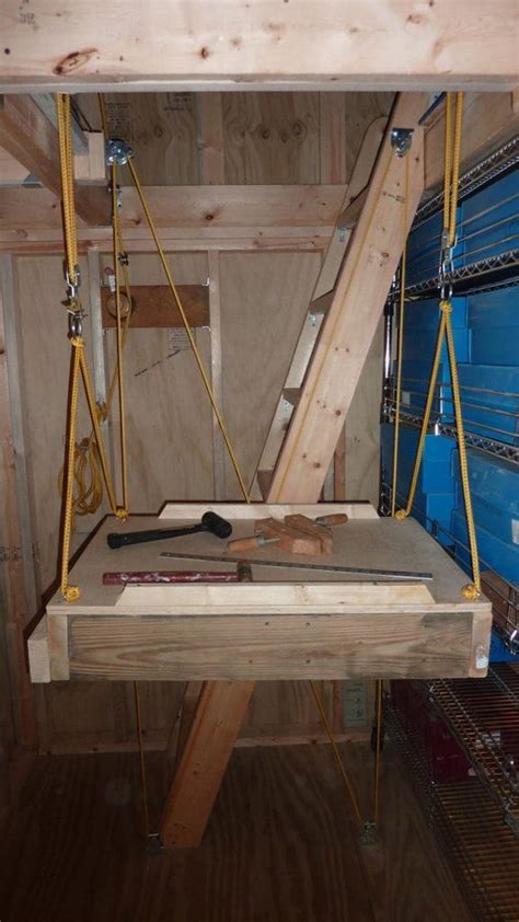 Picture of Preparation: | Attic lift, Diy garage storage, Diy garage