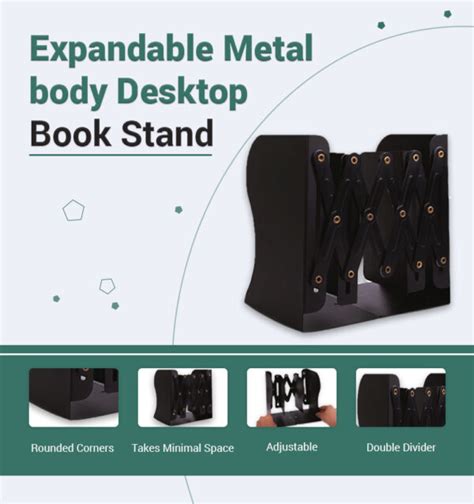 Expandable Metal Body Desktop Book Stand - Joytree Global