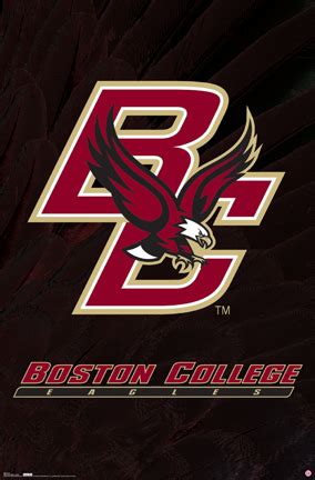 Boston College Eagles Football Sports Logo Posters