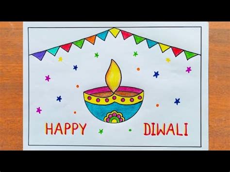 Diwali Diya Drawing / How to Draw Diya Easy Step By Step / Diwali ...