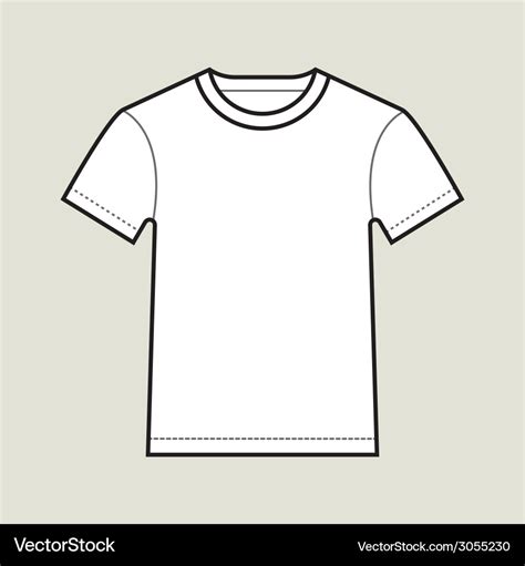 Roundneck t shirt template Royalty Free Vector Image