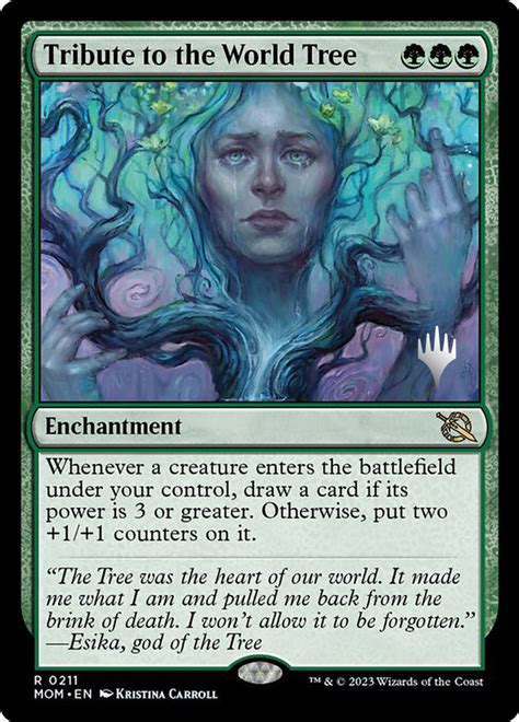 Tribute to the World Tree (Promo Pack) (March of the Machine) | Promo: Planeswalker Stamped ...