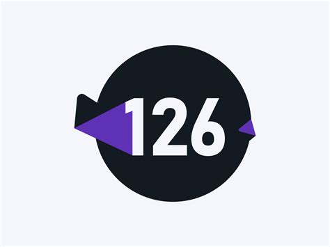 126 Number logo icon design vector image. Number logo icon design ...