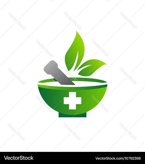 Mortar pestle logo symbol medicine pharmacy icon Vector Image