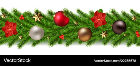 Christmas garland isolated white background Vector Image