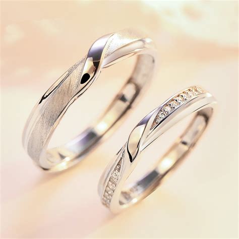 Engravable Couple's Infinity Promise Ring In 925 Sterling Silver