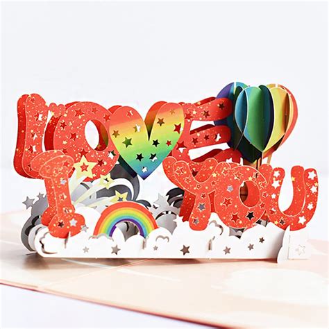 Buy Love Pop Cards Valentines Day, 3D Popup Card Pop Up Card Pop Up ...