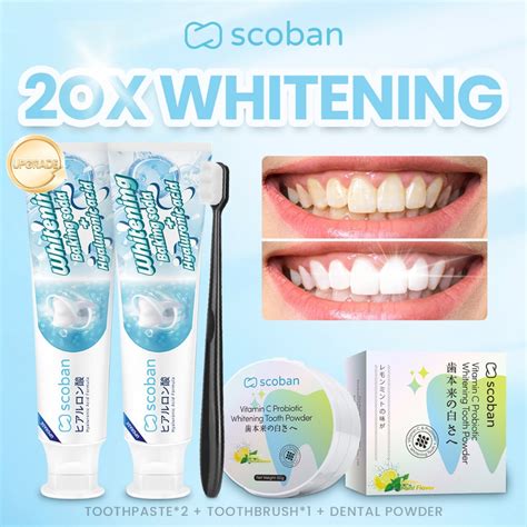 【Upgrade】scoban teeth Whitening toothpaste Peppermint Food Graded ...