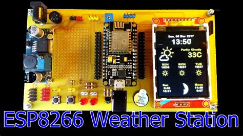 ESP8266 Weather Station with Color TFTLCD - YouTube