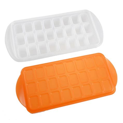 Plastic Chocolate Maker Ice Cube Mold Mould 24 Slots Orange Red White ...