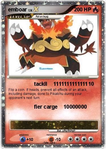 Pokémon emboar 733 733 - tackll 1111111111111 - My Pokemon Card