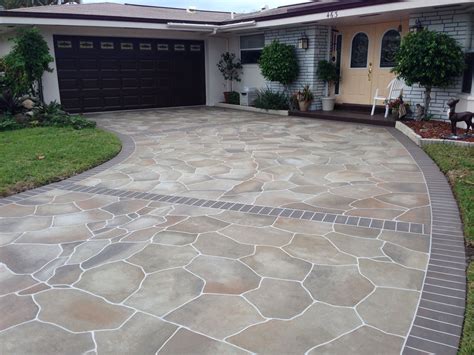 Concrete Driveway Design Ideas stamped concrete driveways ideas best stamped concrete vs pavers ...