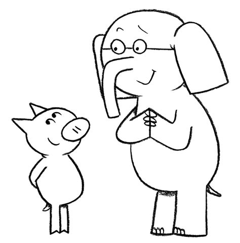 Elephant And Piggie Coloring