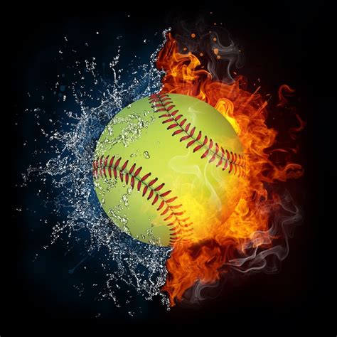 Baseball on Fire Sports Backdrop 2 | Basketball, Basketball ball, Love ...