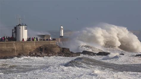 Ex Hurricane Ophelia Batter Porthcawl Pier - YouTube