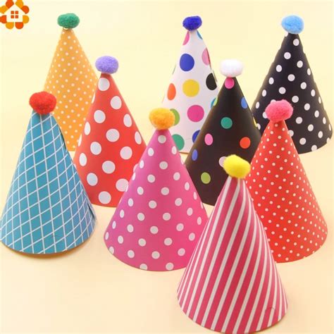 New!11PCS/Set Colorful Mini Birthday Hat DIY Paper Hats For Photograph&Kids Birthday/Wedding ...