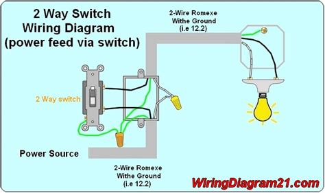 2 Way Light Switch Wiring Diagram | House Electrical Wiring Diagram