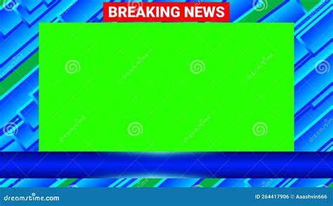 Breaking News Background with Green Screen Stock Illustration - Illustration of internet, news ...