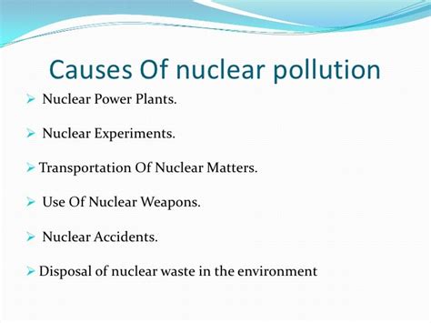 Nuclear pollution