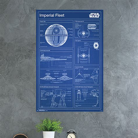 Trends International Star Wars - Imperial Blueprint Paper Print ...