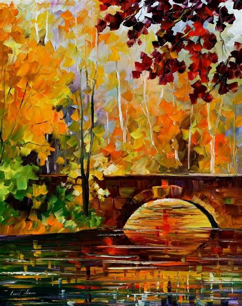 THE LINK TO AUTUMN — PALETTE KNIFE Oil Painting On Canvas By Leonid ...