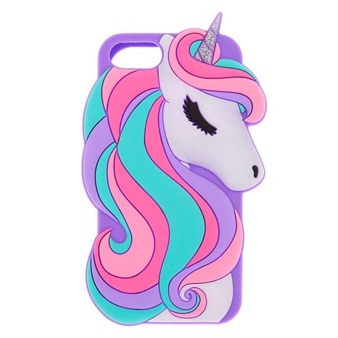 Glitter Unicorn Silicone Phone Case - Fits iPhone 6/7/8 | Claire's