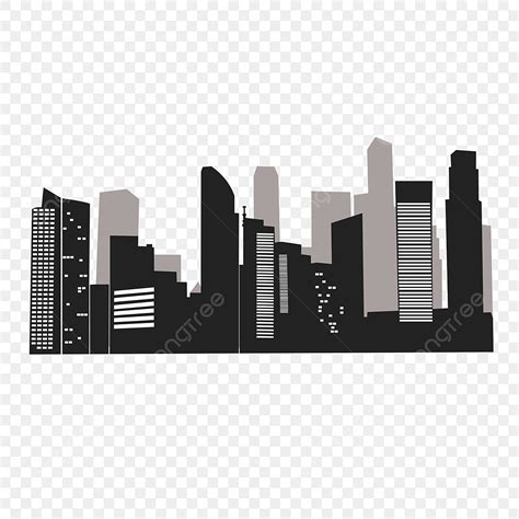 City Building Silhouette Vector PNG, City Buildings Group Silhouette Vector, City Clipart ...