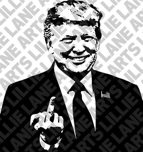 Donald Trump Giving the Middle Finger / SVG File Clipart Vector for ...