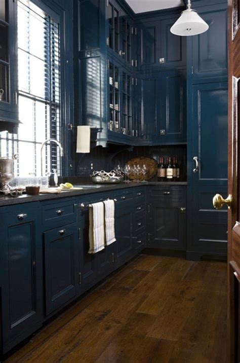 Oh My! I'm Black and Blue! Black and Blue Decor | Dark blue kitchens ...