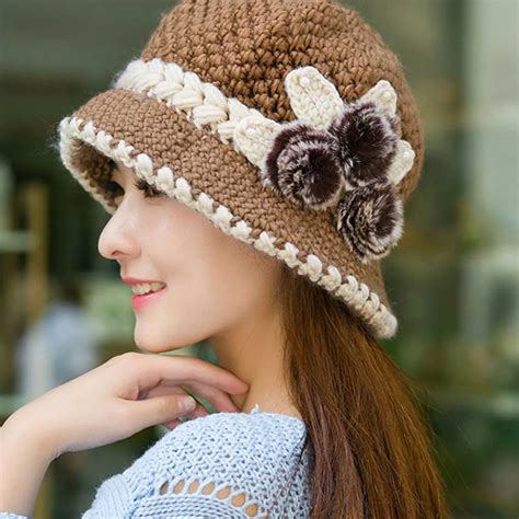 Fashionable 2018 Women Lady Winter Warm Caps Beautiful Crochet Knitted ...