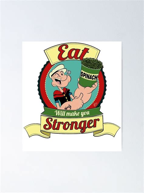 "Popeye spinach logo" Poster for Sale by BuehlerMeredith | Redbubble