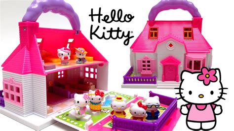 Hello Kitty Mini Doll House Carry Along Play Set Casa de Muñecas Transportable ハローキティ - YouTube