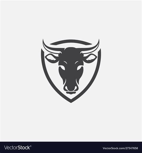 Cow head logo icon Royalty Free Vector Image - VectorStock