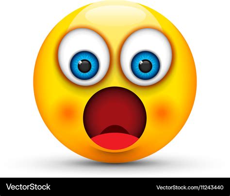 Shocked emoji Royalty Free Vector Image - VectorStock