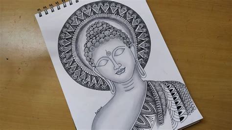 How To Draw Mandala Art Of Lord Buddhastep By Step Easy Drawing ...