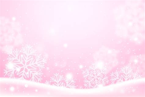 Free Vector | Realistic pink snowflake background