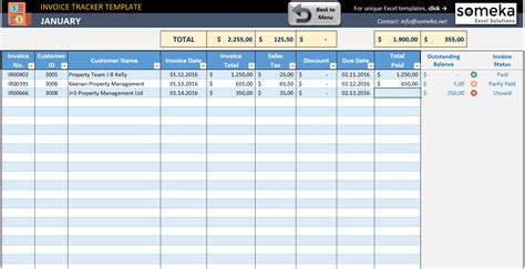 Invoice Tracker Excel Template