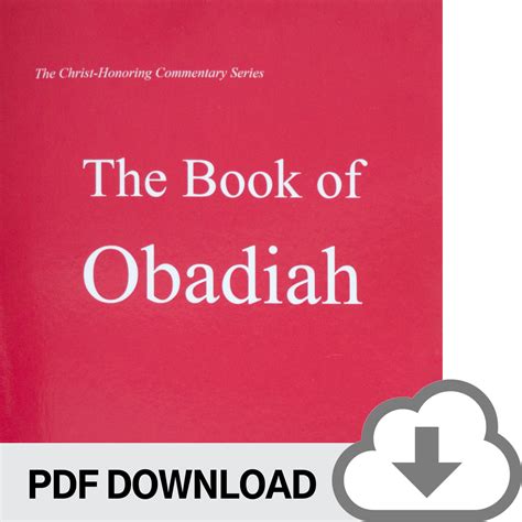 DOWNLOADABLE PDF VERSION: Christ-Honoring Commentary on OBADIAH – THE ...